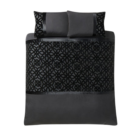 Lattice Cut Velvet Duvet Cover Set by Catherine Lansfield