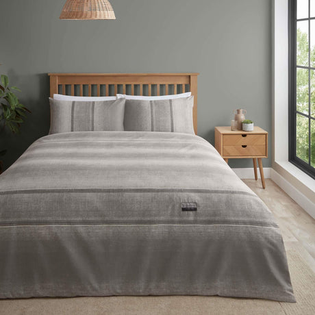 Catherine Lansfield Denim Duvet Cover Set - Grey