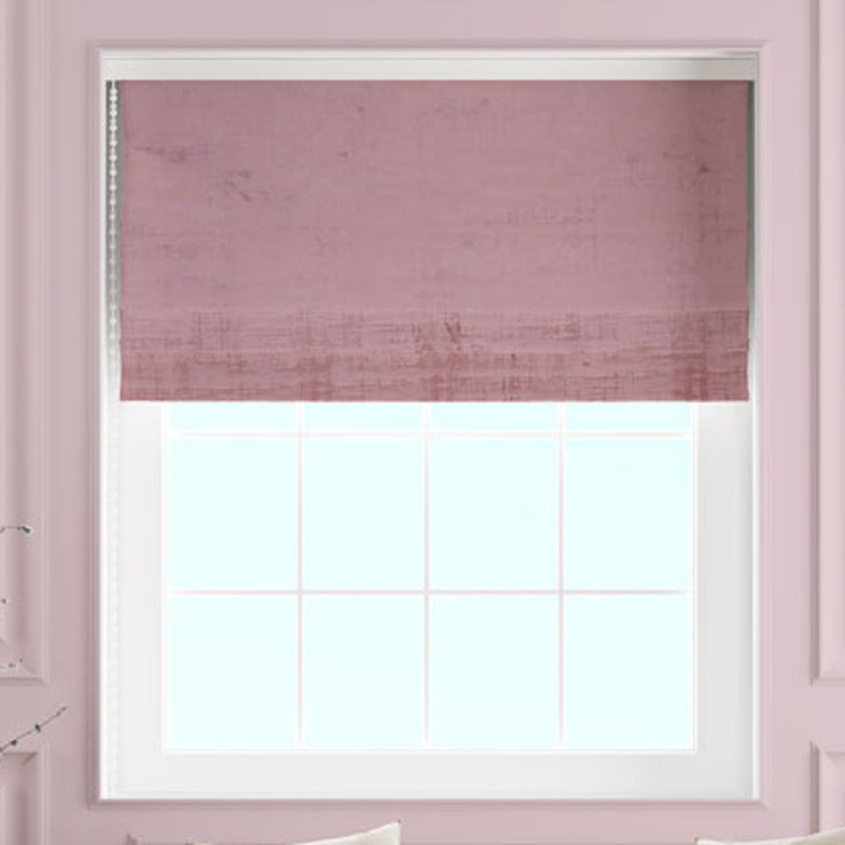 Azurite Coral Made To Measure Roman Blind by Style Furnishings