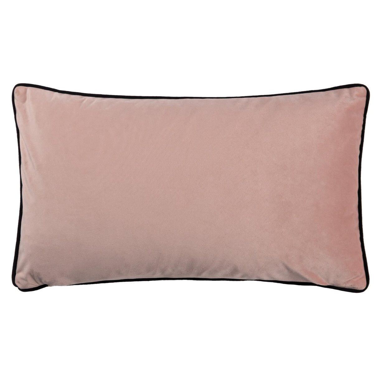 Moriyo Piped Velvet Blush Cushion Cover 12" x 20" by Wylder