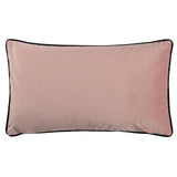 Moriyo Piped Velvet Blush Cushion Cover 12" x 20" by Wylder