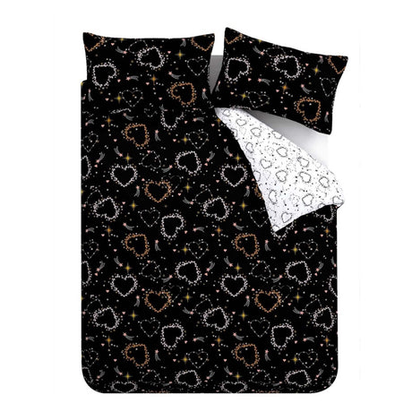 Catherine Lansfield Cosmic Hearts & Stars Duvet Cover Set 6