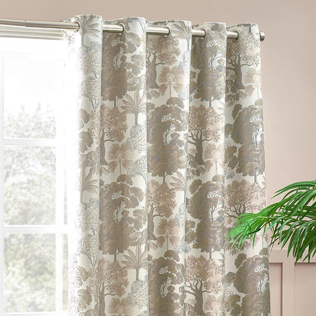 Woodlands Room Darkening Lined Eyelet Curtains by Wylder Nature