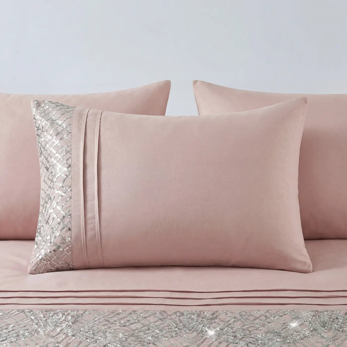 Charleston Glitter Duvet Cover Set - Blush Pink image 2