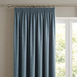Dijon Blackout Thermal Tape Top Pencil Pleat Curtains - Light Blue image 2