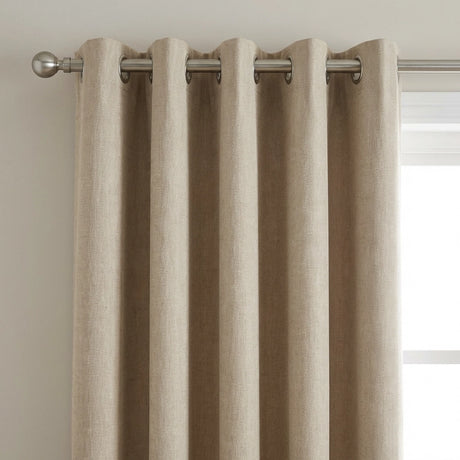 Blackout Linen Look Eyelet Curtains 17