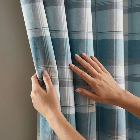 Balmoral Tartan Check Eyelet Curtains Ready Made 20