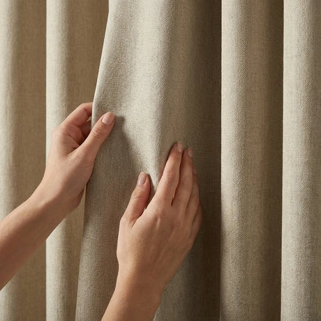 Blackout Linen Look Eyelet Curtains 18