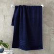 Catherine Lansfield Zero Twist Cotton 500gsm Bath Sheet Towel Bale Pair - Navy