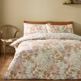 Catherine Lansfield Autumn Leaves Duvet Cover Set - Natural - Autumn Leaves Duvet Set