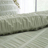 Catherine Lansfield Seersucker Duvet Cover Set - Caramel - 62 Bd57142W Seersucker Single Duvet Set Sage 4