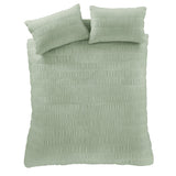 Catherine Lansfield Seersucker Frill Stripe Duvet Cover Set - 62 Bd57142W Seersucker Single Duvet Set Sage 6