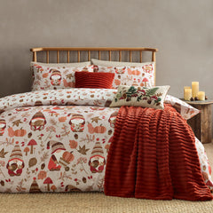 Catherine Lansfield Woodland Gonks Duvet Cover Set - Natural