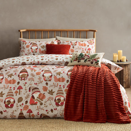 Catherine Lansfield Woodland Gonks Duvet Cover Set - Natural