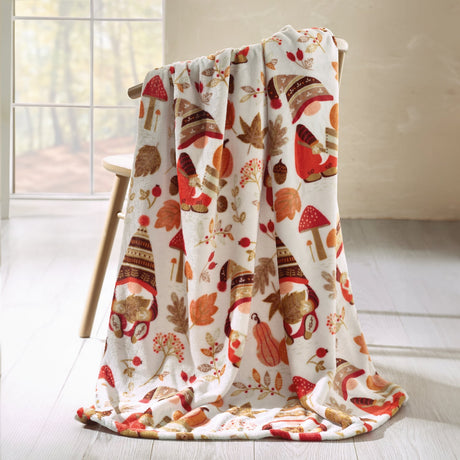 Catherine Lansfield Woodland Gonks Throw - Natural