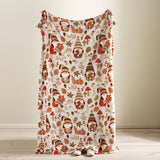 Catherine Lansfield Woodland Gonks Throw - Natural - Woodland Gonks Throw (1)
