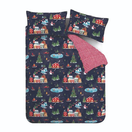 Catherine Lansfield Christmas Ski Village Duvet Cover Set 6