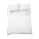 Bianca Fine Linens Fleur Matelassé Duvet Cover Set - White - Embroidery Floral Duvet Set