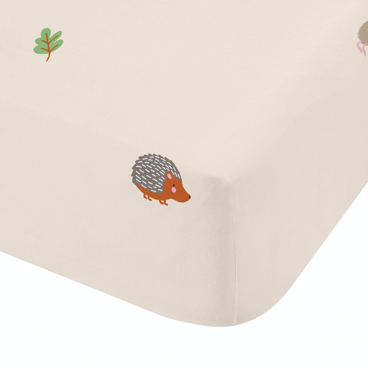 Catherine Lansfield Fox and Woodland Friends 25cm Deep Fitted Sheet - Cream - Fox And Woodland Friends Fitted Sheet