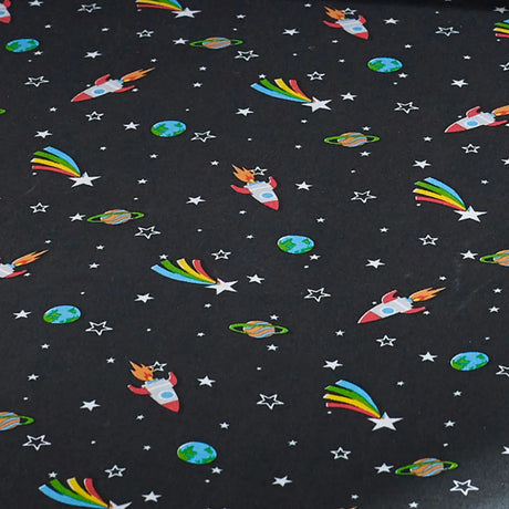 Rainbow Rockets Fitted Sheet by Catherine Lansfield
