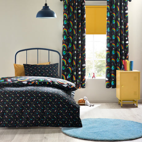 Catherine Lansfield Rainbow Rockets Duvet Cover Set - Rainbow Rockets Duvet Set