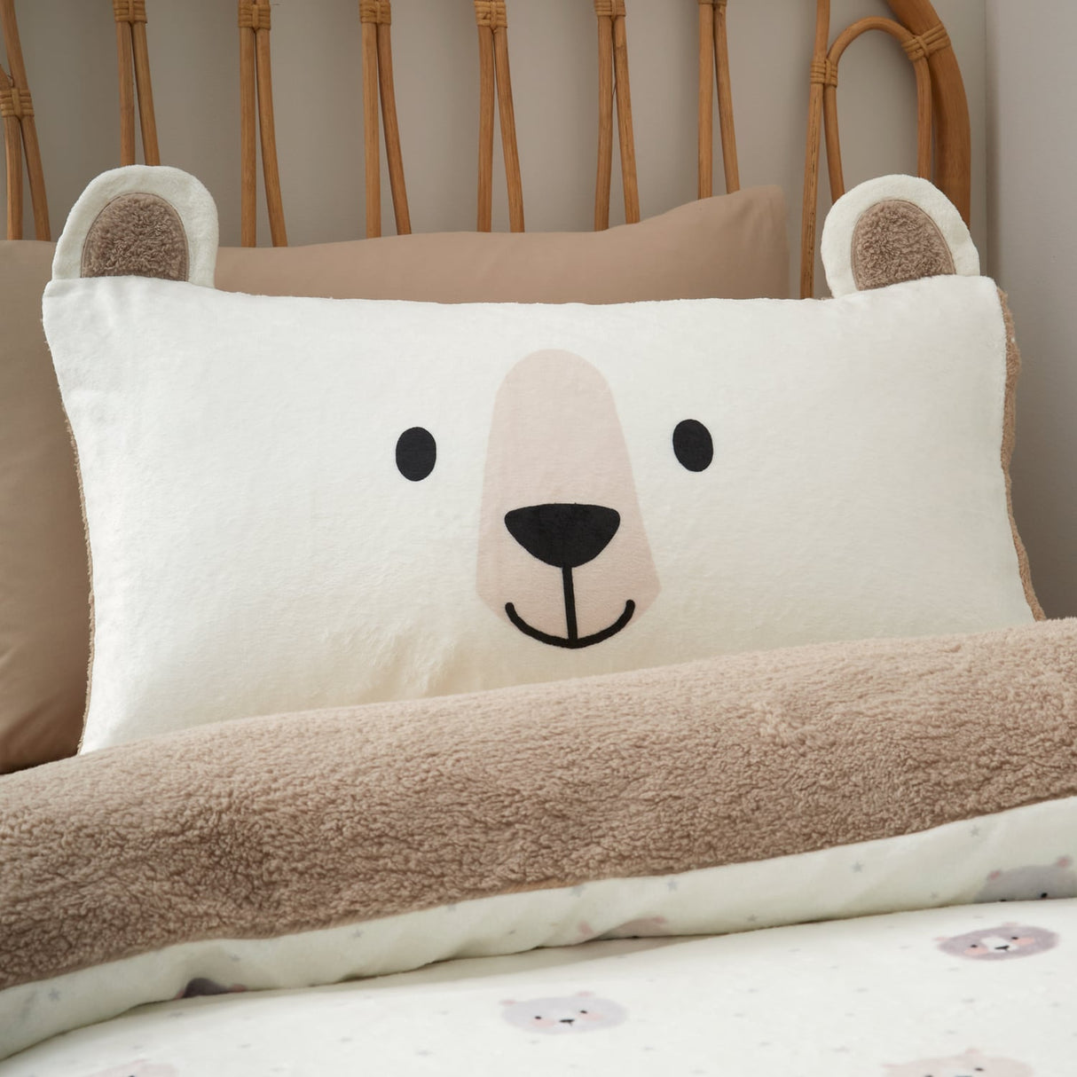 Catherine Lansfield Cosy Bear Duvet Cover Set Natural - Cosy Bear Duvet Set
