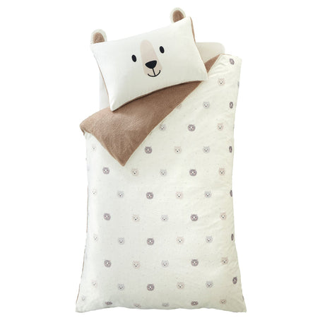 Catherine Lansfield Cosy Bear Duvet Cover Set Natural - Cosy Bear Duvet Set