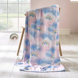 Catherine Lansfield Candy Unicorn Cosy Throw 130cm x 170cm - Pink