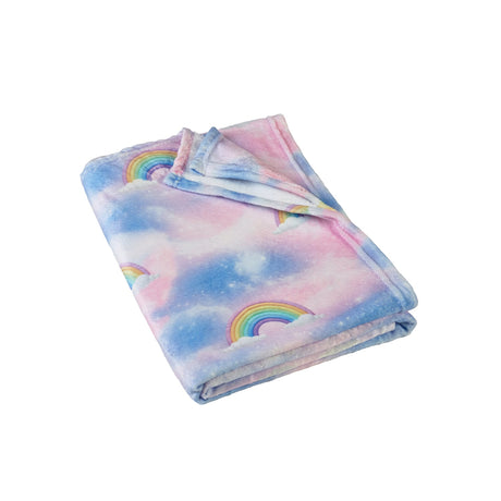 Catherine Lansfield Candy Unicorn Cosy Throw 130cm x 170cm - Pink - Candy Unicorn Throw