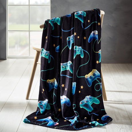 Catherine Lansfield Gamer Throw - Black