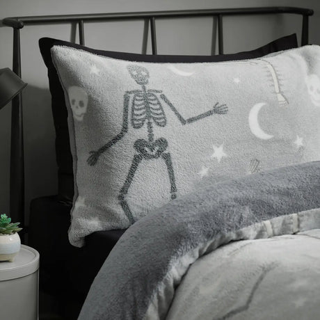 Halloween Skeleton Fleece Duvet Cover by Catherine Lansfield