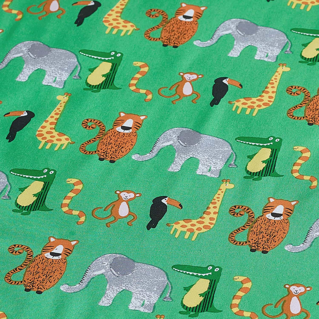 Catherine Lansfield Animal Magic 25cm Deep Fitted Sheet - Green - Animal Magic Fitted Sheet
