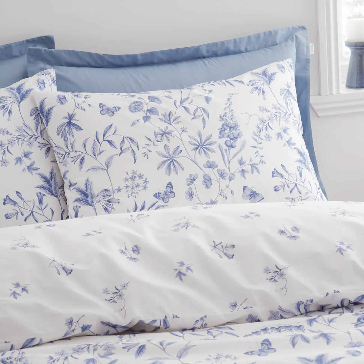 Bianca Thea Floral 200 Thread Count Cotton Reversible Duvet Cover Set - Green image 4