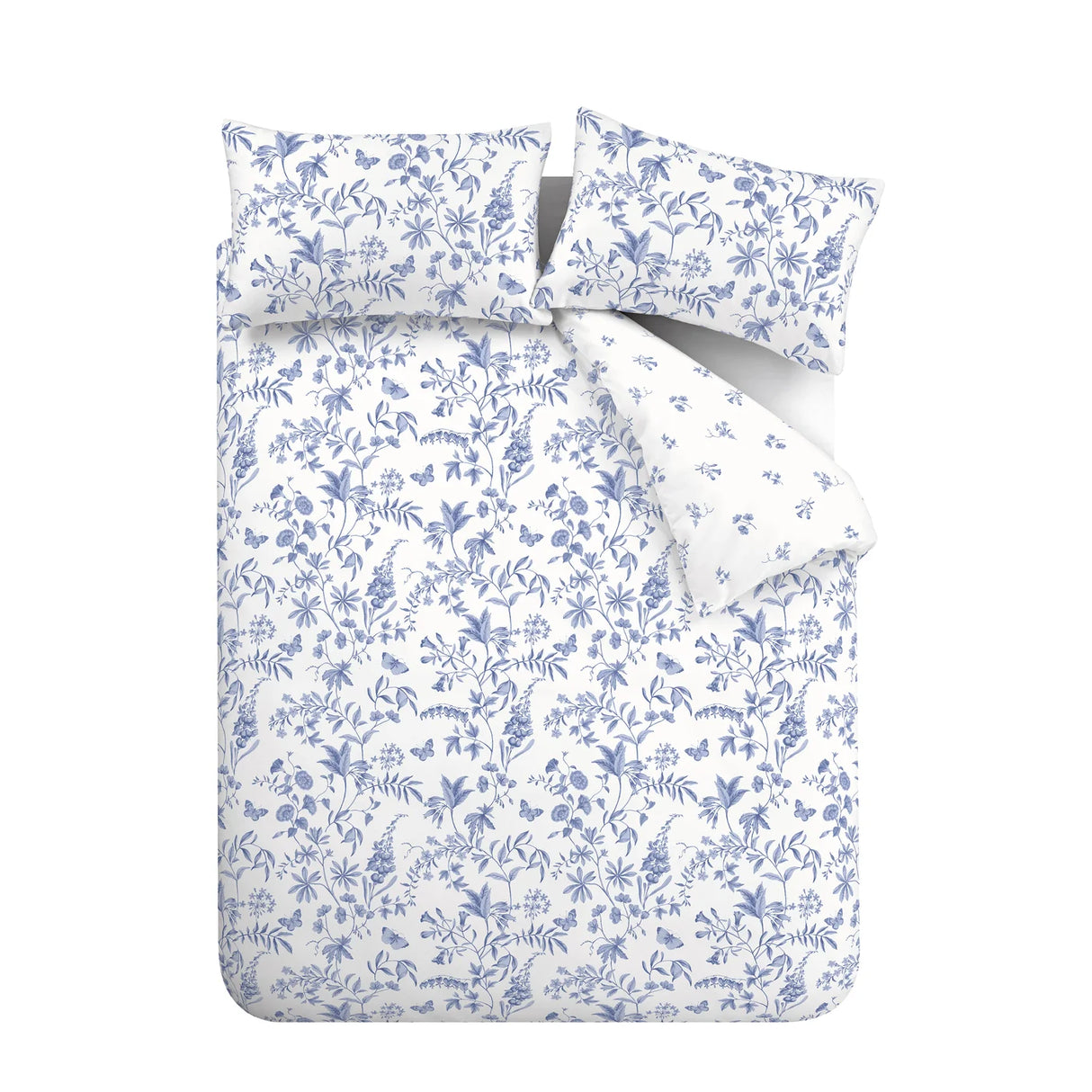 Bianca Thea Floral 200 Thread Count Cotton Reversible Duvet Cover Set
