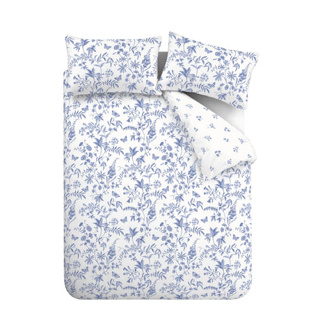Bianca Thea Floral 200 Thread Count Cotton Reversible Duvet Cover Set with Pillowcase