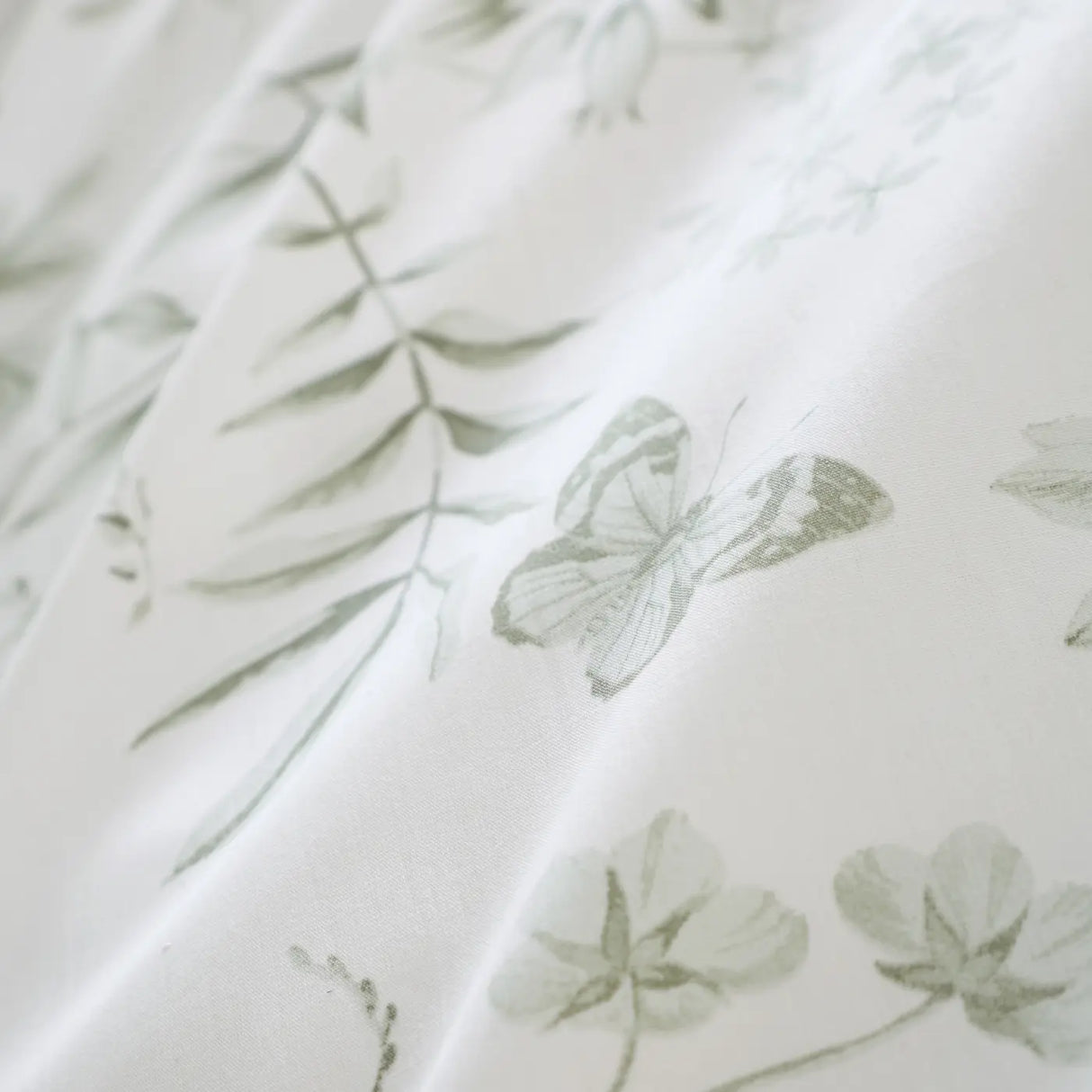 Bianca Thea Floral 200 Thread Count Cotton Reversible Duvet Cover Set - Green image 10