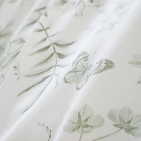 Bianca Thea Floral 200 Thread Count Cotton Reversible Duvet Cover Set - Green image 10