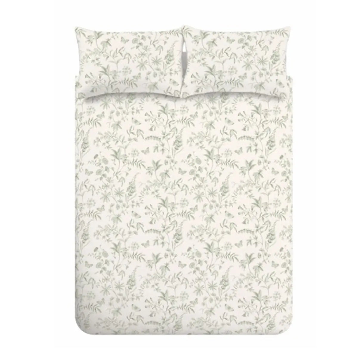 Bianca Thea Floral 200 Thread Count Cotton Reversible Duvet Cover Set - Green image 13