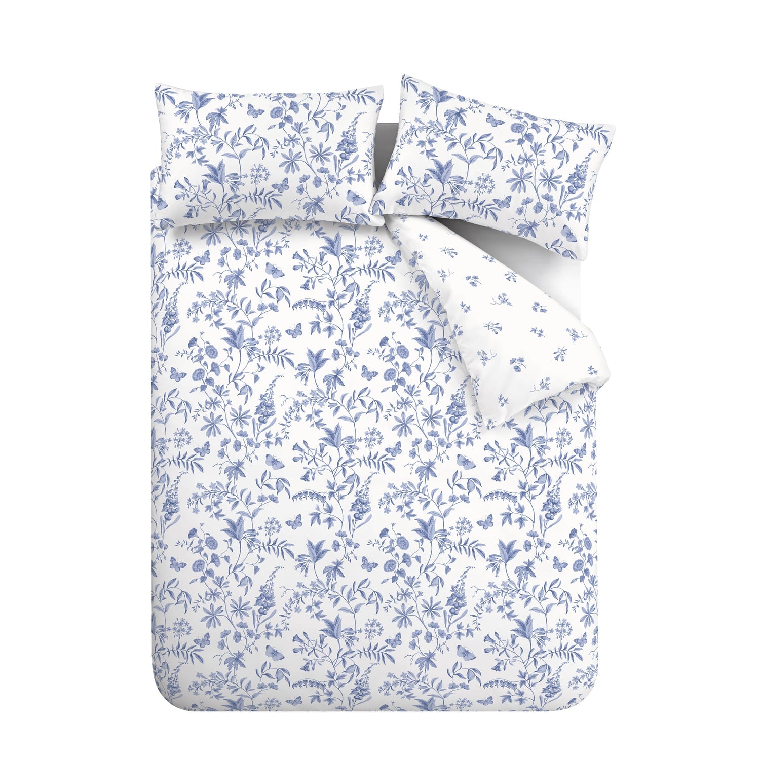 Bianca Fine Linens Thea Floral Duvet Cover Set - Thea Floral Blue Duvet Set