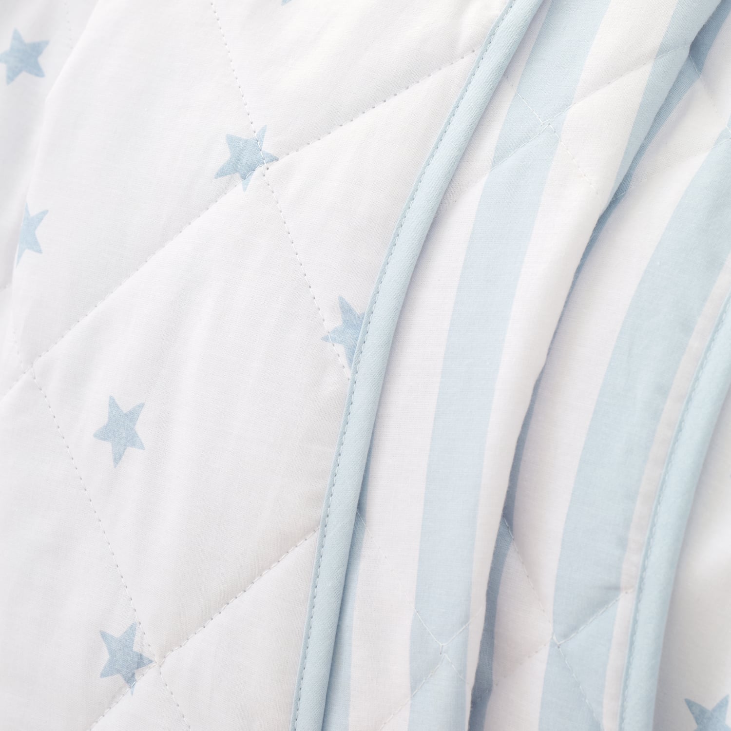 Bianca Fine Linens Mini Star & Stripes Bedspread - Mini Stars And Stripes Bedspread Blue