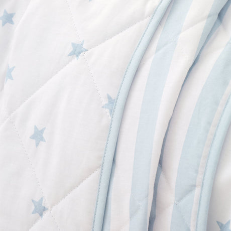 Bianca Fine Linens Mini Star & Stripes Bedspread - Mini Stars And Stripes Bedspread Blue