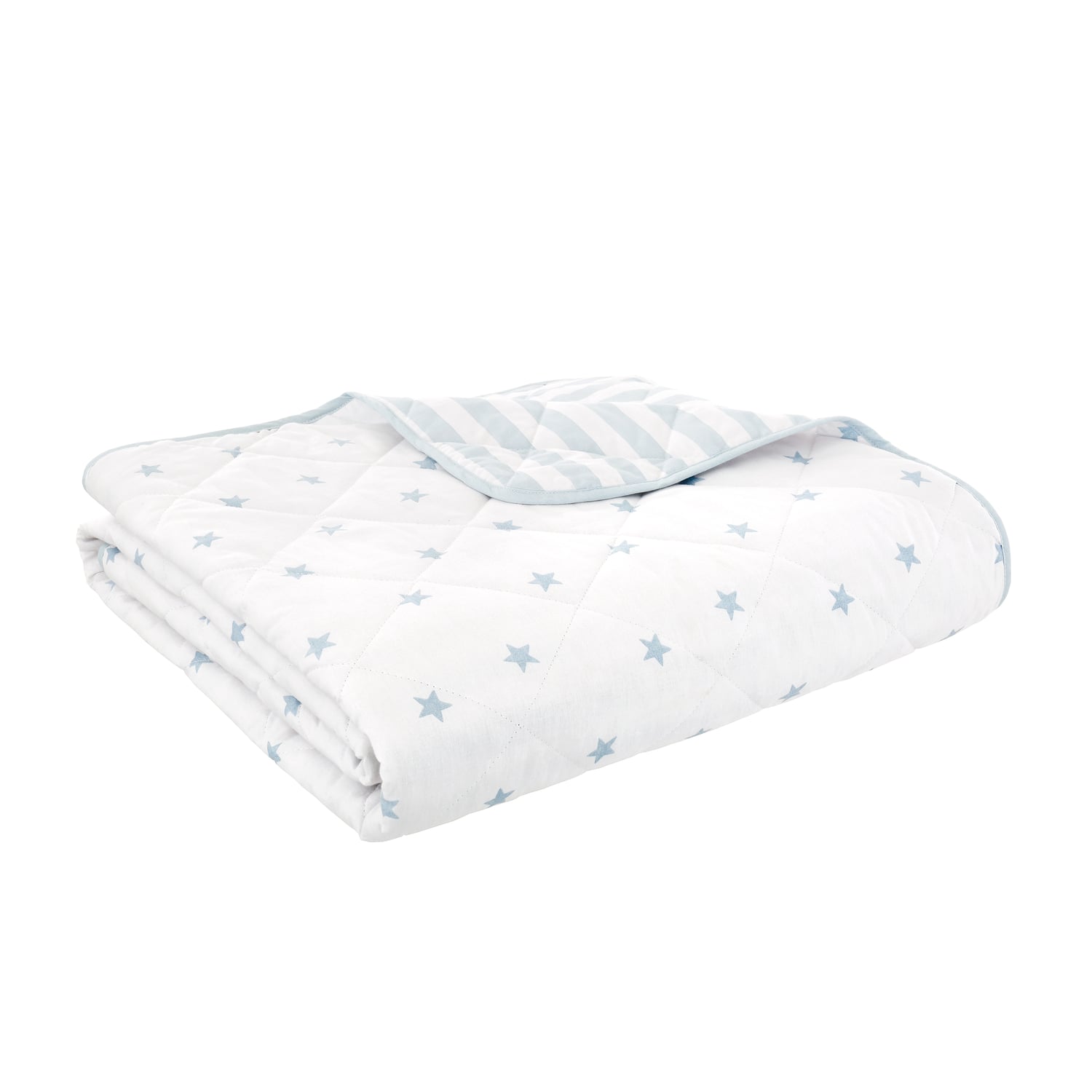 Bianca Fine Linens Mini Star & Stripes Bedspread - Mini Stars And Stripes Bedspread Blue
