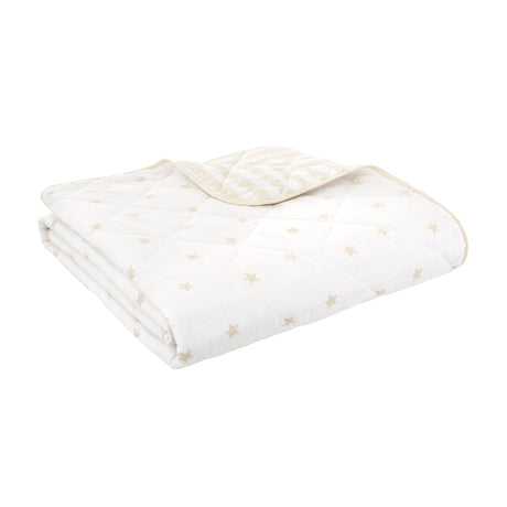 Bianca Fine Linens Mini Star & Stripes Bedspread - Mini Stars And Stripes Bedspread Natural