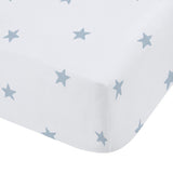 Bianca Fine Linens Mini Star & Stripes 25cm Deep Fitted Sheet - Mini Stars And Stripes Fitted Sheet Blue