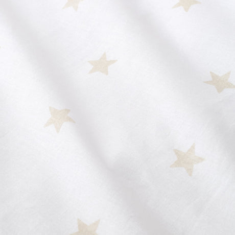 Bianca Fine Linens Mini Star & Stripes 25cm Deep Fitted Sheet - Mini Stars And Stripes Fitted Sheet Natural