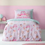 Catherine Lansfield Sweet Treats Reversible Duvet Cover Set with Pillowcase