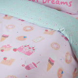 Catherine Lansfield Sweet Treats Reversible Duvet Cover Set with Pillowcase