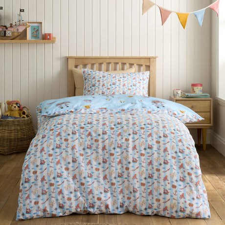 Belle & Boo Pirate Duvet Cover Set - Blue - Pirates Duvet Set Blue Image 2