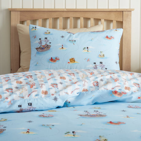 Belle & Boo Pirate Duvet Cover Set - Blue - Pirates Duvet Set Blue Image 3