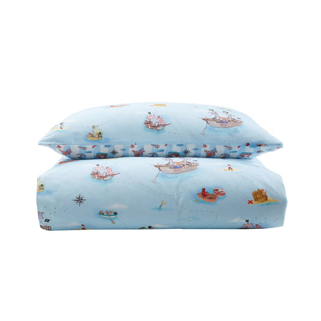 Belle & Boo Pirate Duvet Cover Set - Blue - Pirates Duvet Set Blue Image 5
